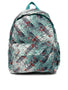 Hiveaxon Teal Green & White Printed Backpack