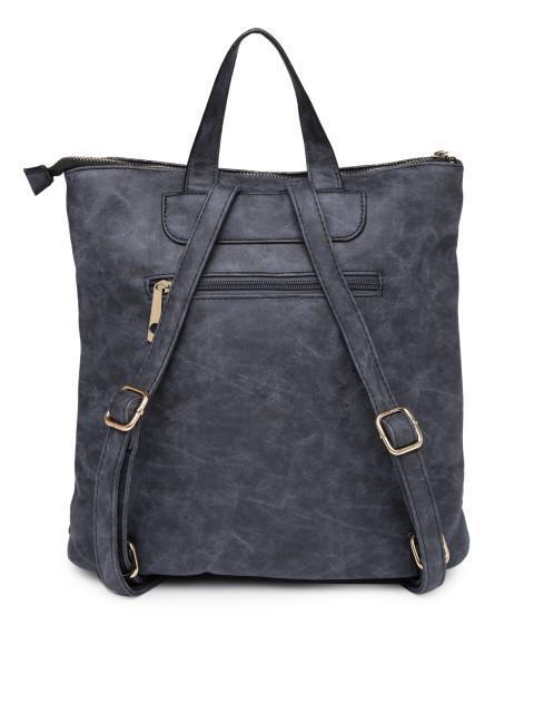 Hiveaxon Navy Blue Textured Backpack